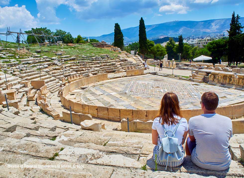 Theater of Dionysus Athens Greece at Acropolis