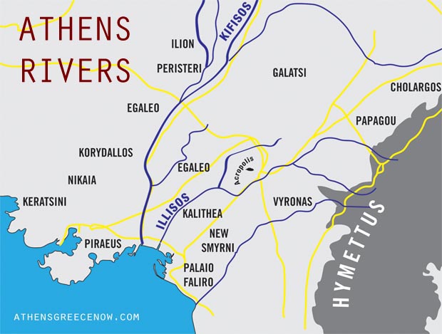 Athens Greece Illisos and Kifisos Rivers