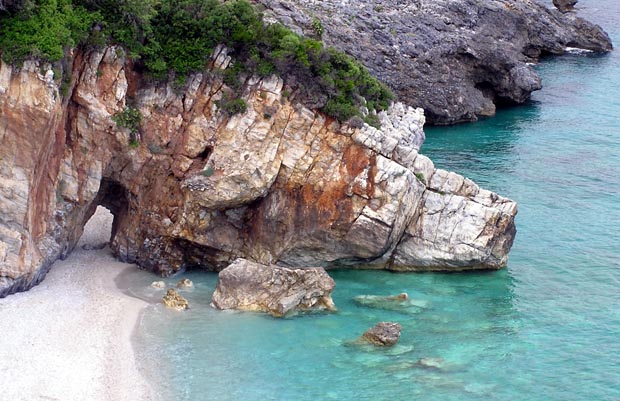 Coast Mediterranean Greece - Rocky Beach