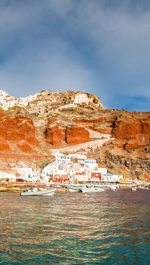 Oia Town on Santorini Island Greece