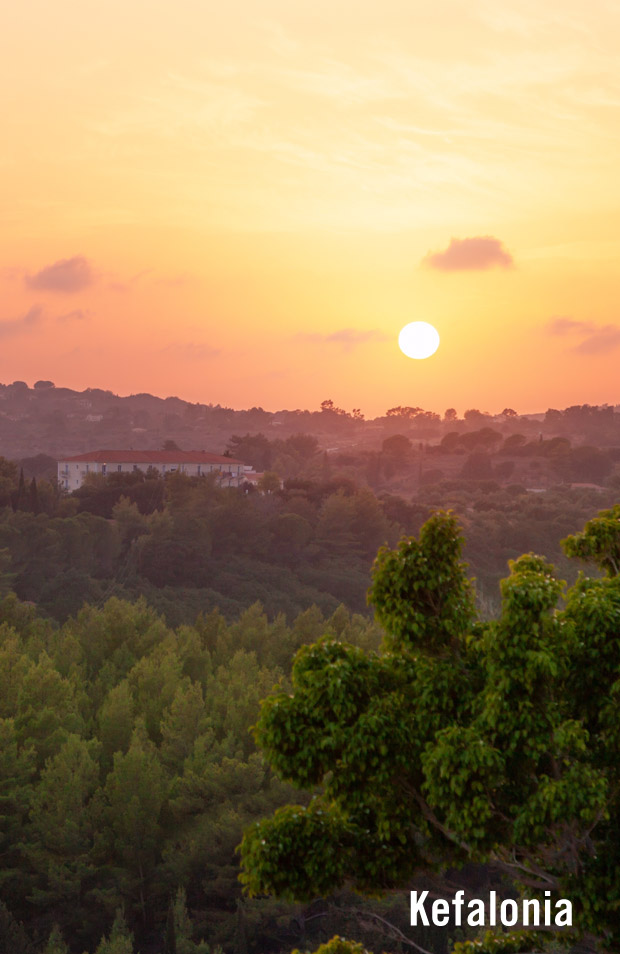 Kefalonia Island at sunet