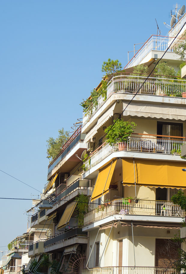 Apartments in the sky of Athens