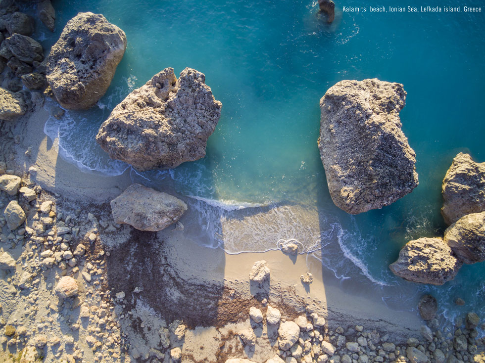 Ionian Sea Kalamitsi Beach on Lefkada island, Greece