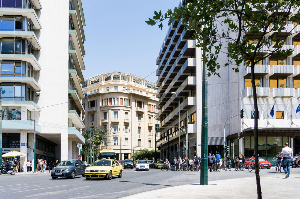 Downtown Streets of Athens Greece