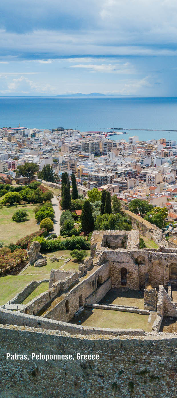 View of Patras, Peloponnese, Greece