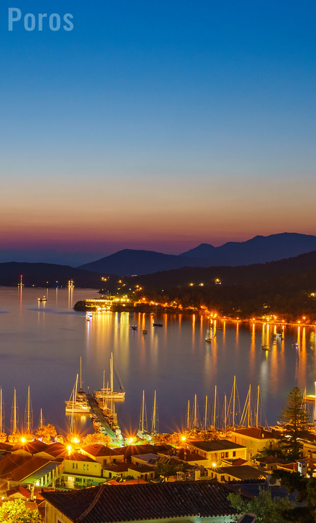 Poros at night