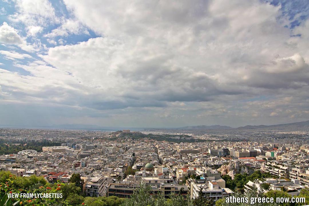 Athens Greece from Lycabettus Hill - Wide view