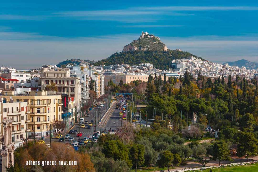 Lycabettus Mount in Athens Greece