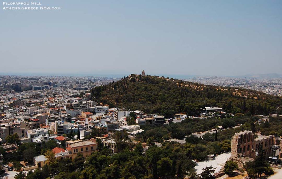 Filopappou Hill in Athens Greece