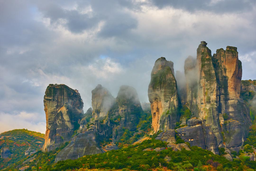 Meteora Rock formation landscape