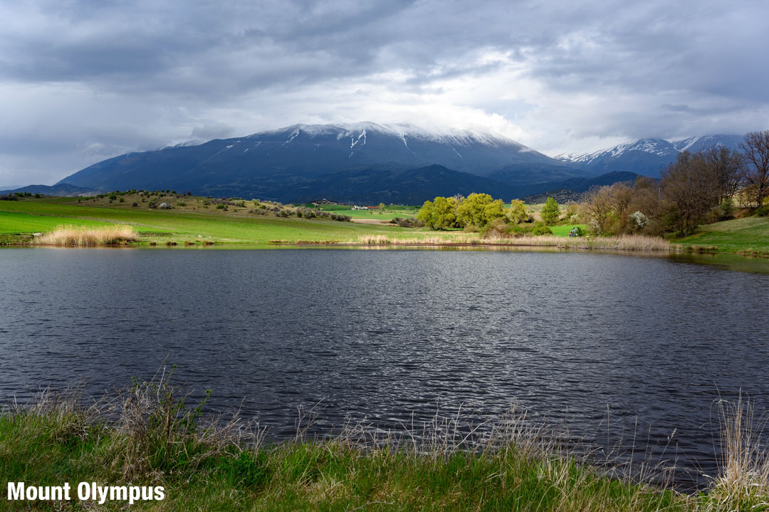 Mount Olympus capped with snow