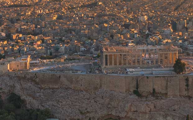 Acropolis in Athens viewed from the South