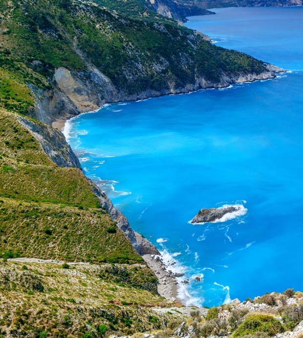 Coastline edge of Kefalonia