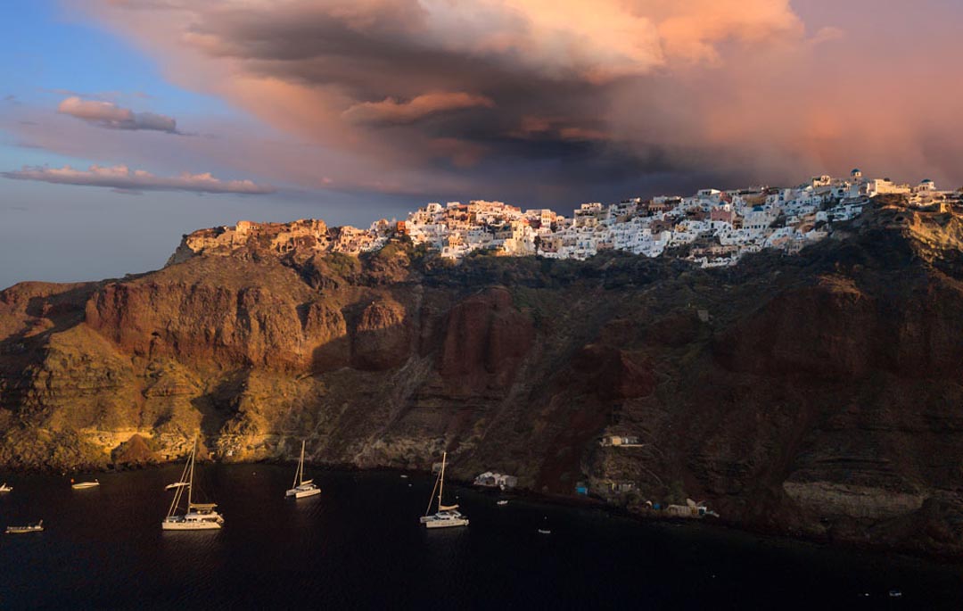 Sunset over Santorini