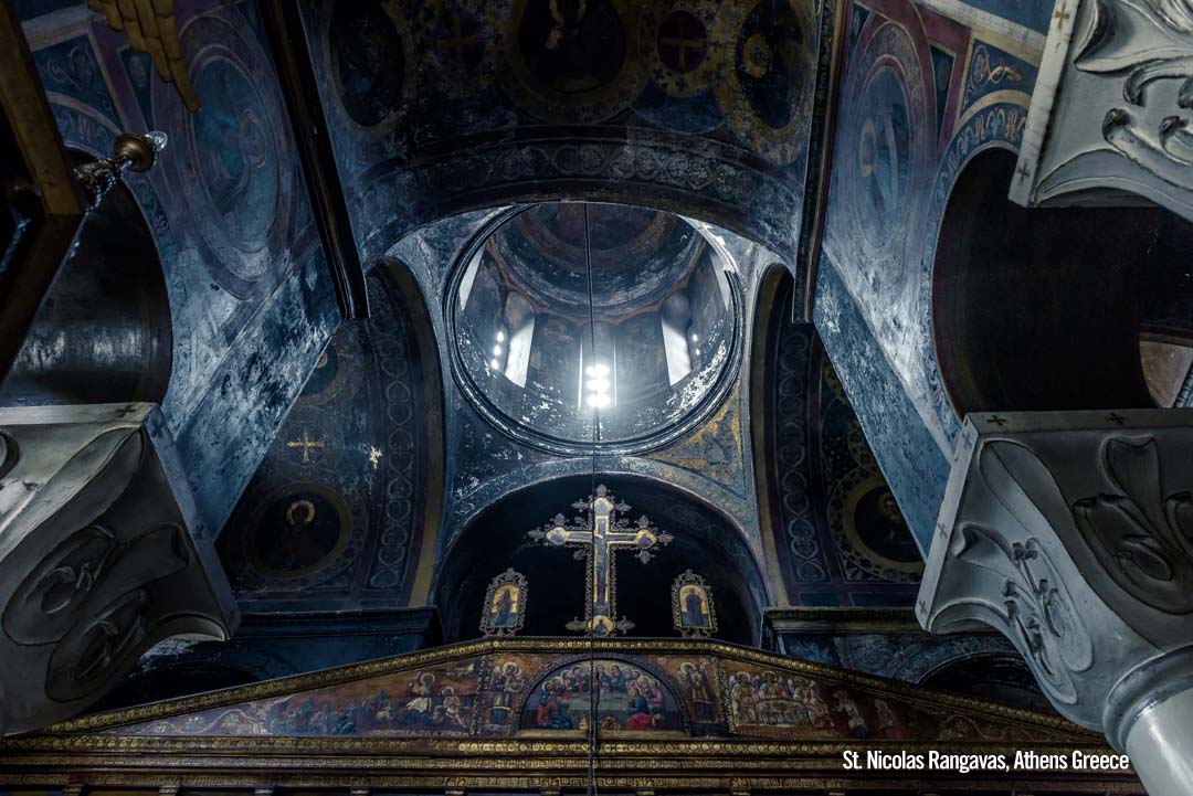 The ceiling of the Saint Nicolas Rangavas in Athens