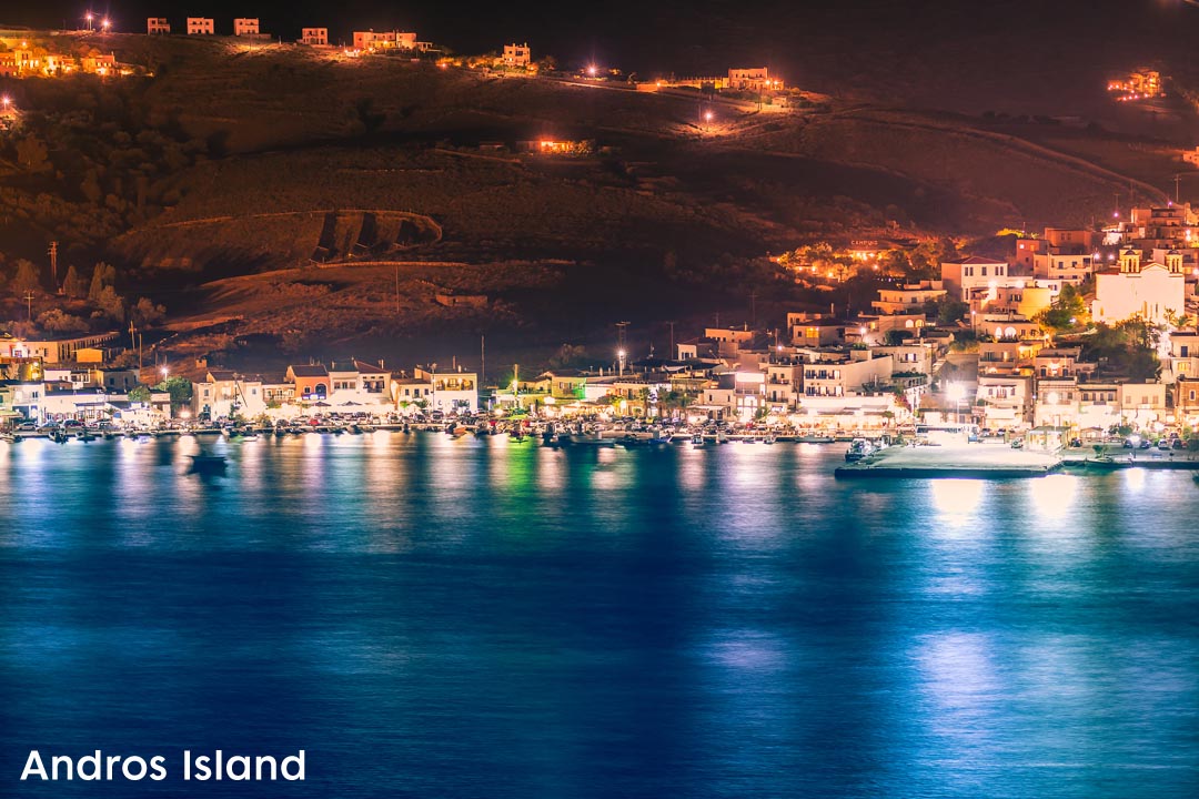 Gavrio port  on Andros Island