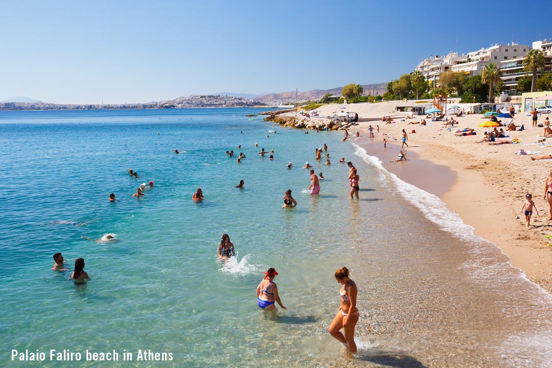 Palaio Faliro beach in Athens Greece