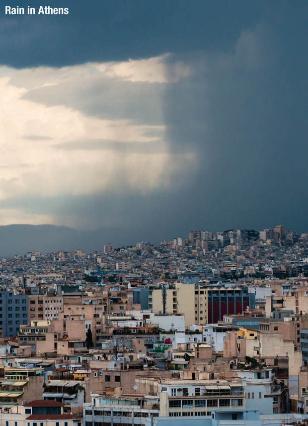 Rain in Athens