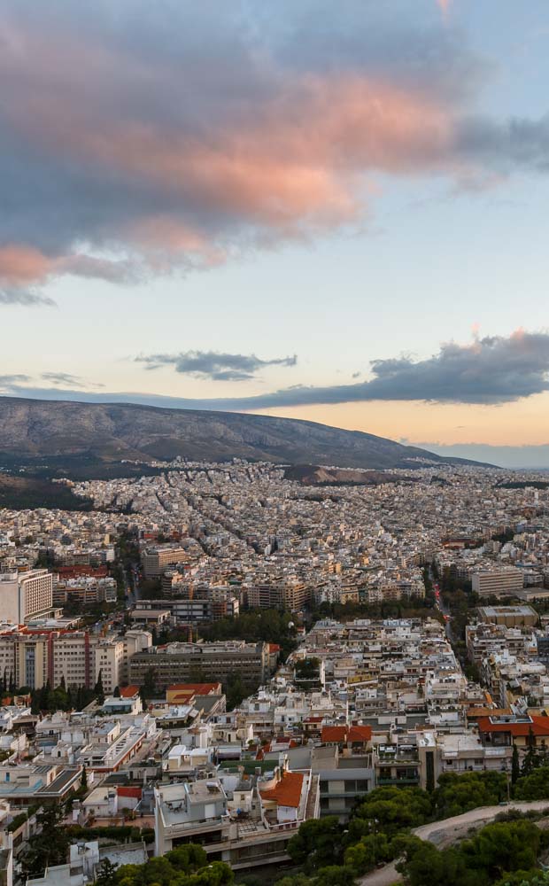 Athens at sunset