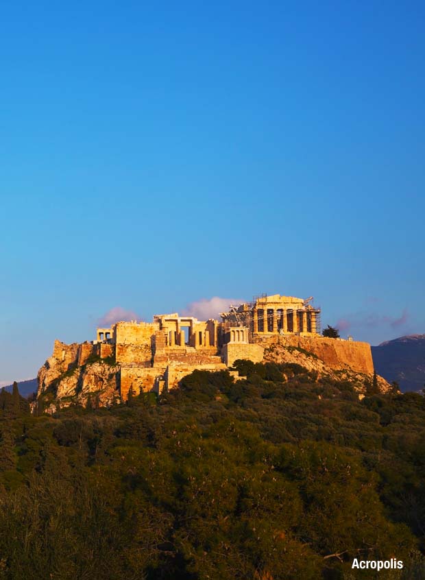 The Acropolis in Athens Greece