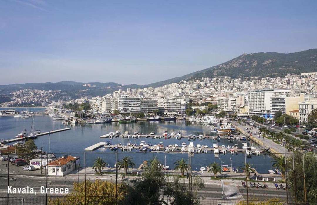 View of the marina at Kavala Greece