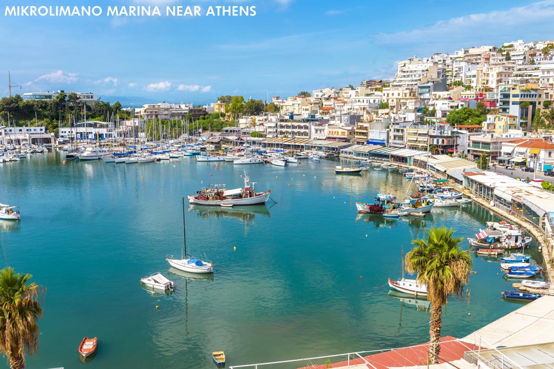 Mikrolimano Marina from above