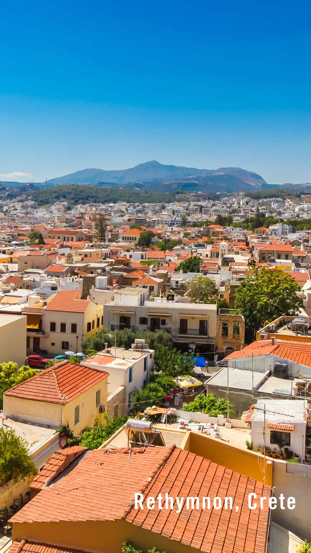 Click image to enlarge and expand the photo - Rethimno aka Rethymnon rooftops on the island of Crete Rethimno aka Rethymnon rooftops on the island of Crete