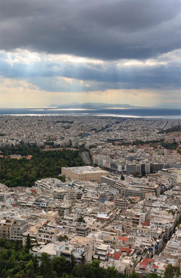 Rain over Athens