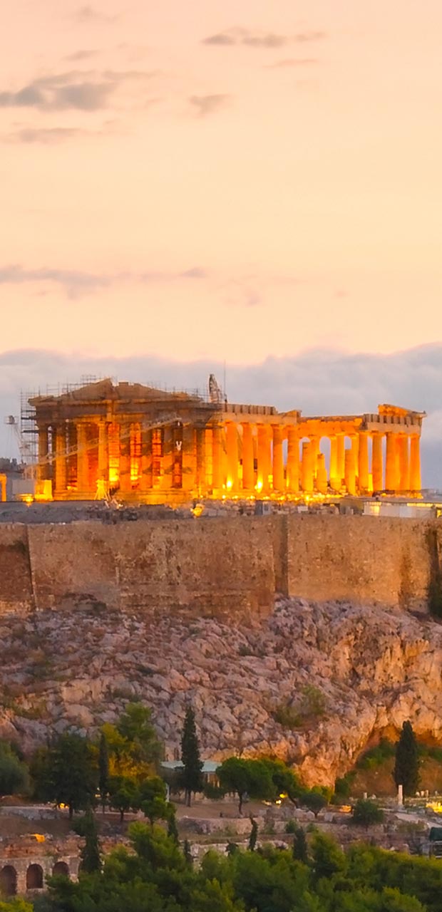 Acropolis at dusk 
