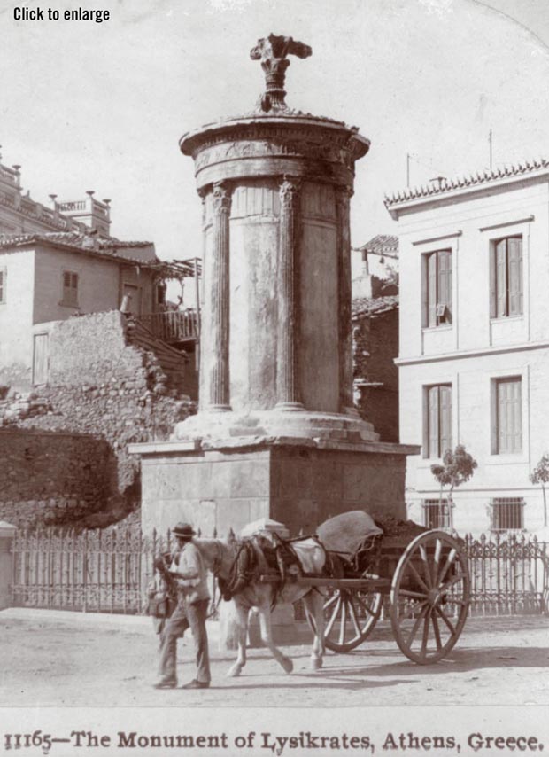 The monument of Lyskrates in Athens, 1900