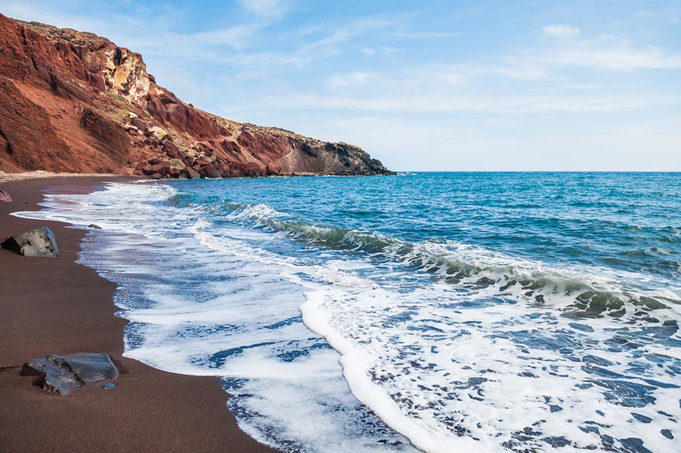 Santorini Beach Greece Aegean