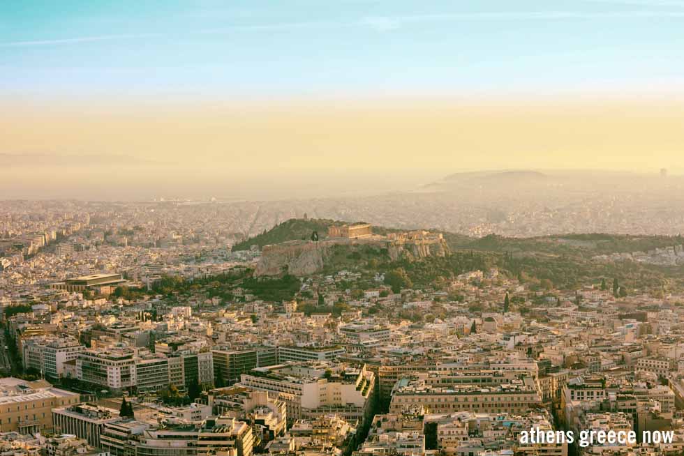 View of Athens, Acropolis and Pireaus