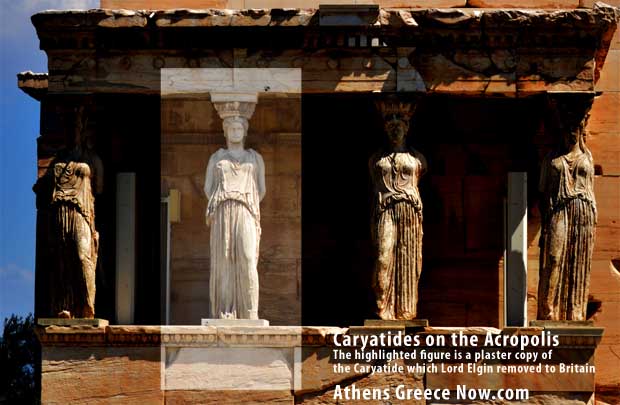 Caryatide which Lord Elgin removed to the British Museum in London