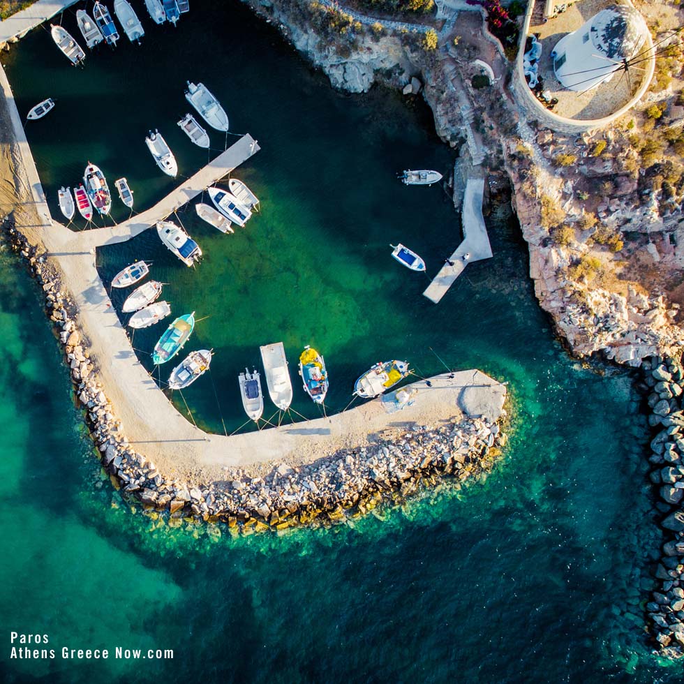 Paros from the sky