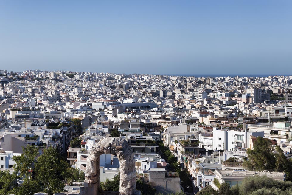 Athens Greece seen from the Acropolis Mount