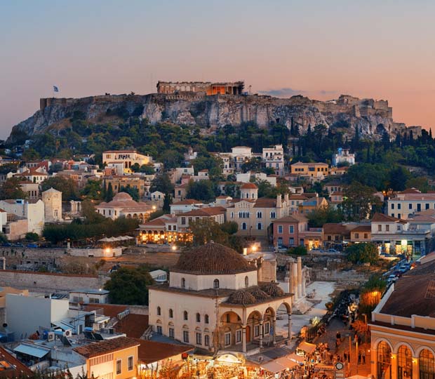 Parthenon Acropolis Greece dusk light