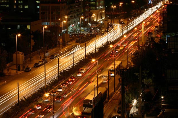 Athens Greece Streets by night