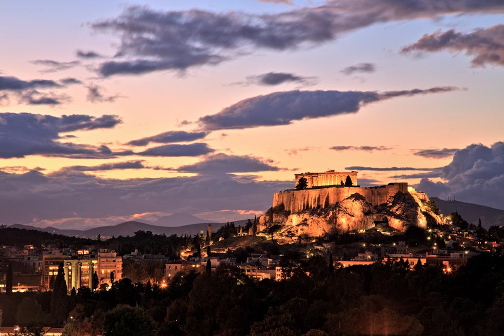 Acropolis by Night - Athens Greece