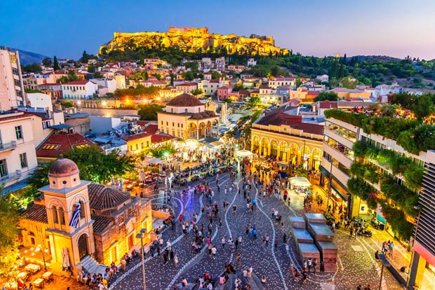 Monastiraki in Athens Greece