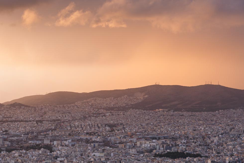 Athens City at Dusk Greece