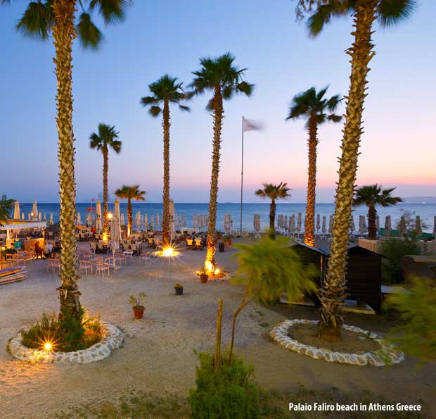 Palaio Faliro beach in Athens Greece