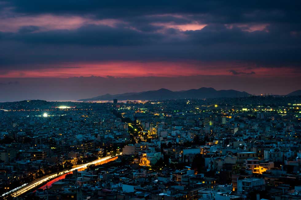 Athens Greece at Night