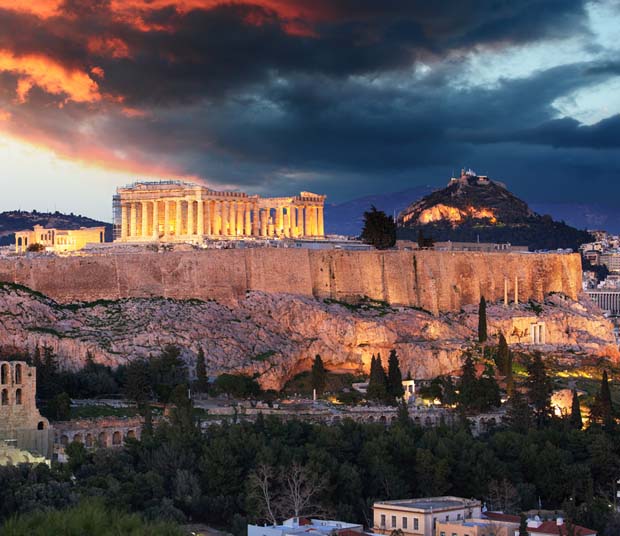 Lycabettus and Athens Greece