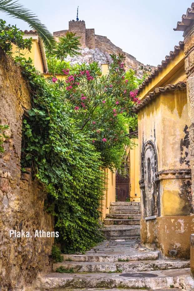 The Plaka Walkway near Acropolis in Athens