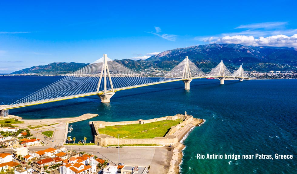 Rio-Antirrio Bridge and castle