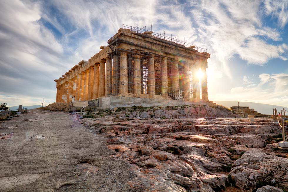 Parthenon on the Acropolis in Athens Greece