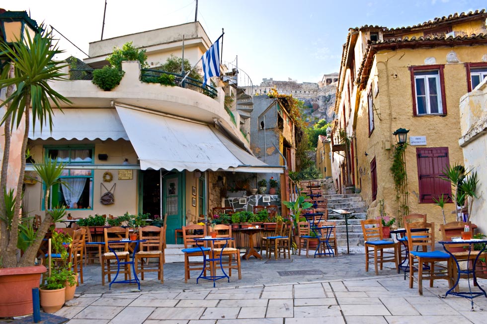 Plaka below Acropolis