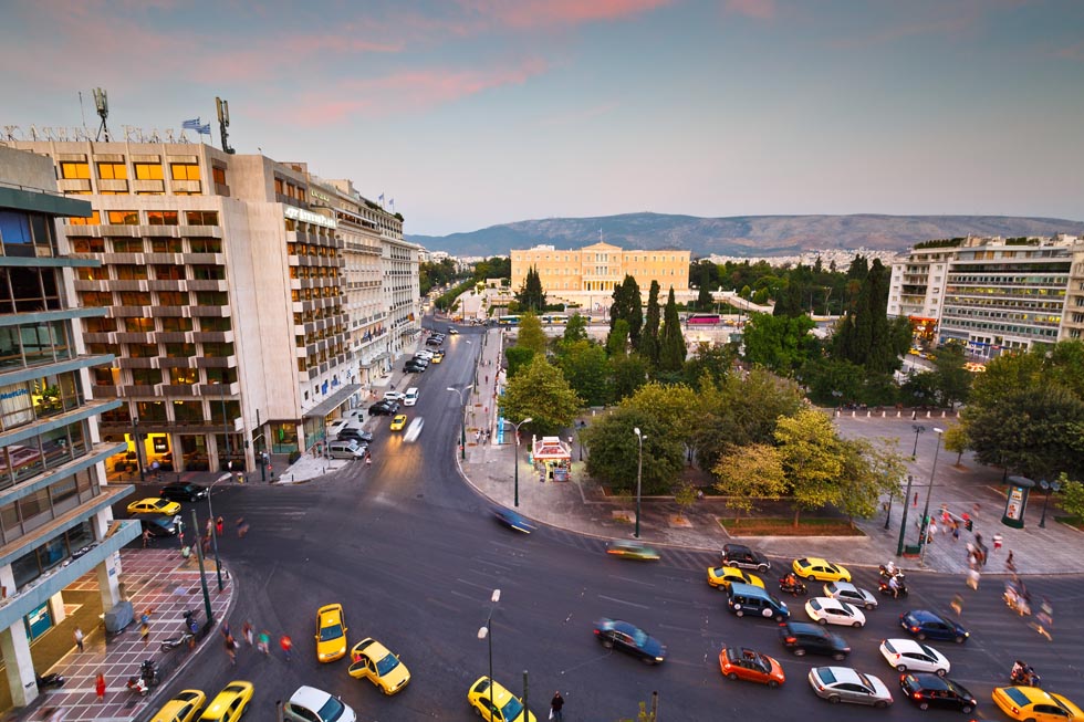 Syntagma Square in Athens Greece