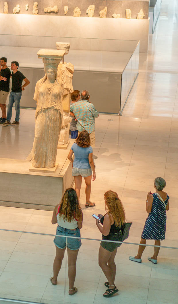 Inside the Parthenon Acropolis Museum in Athens