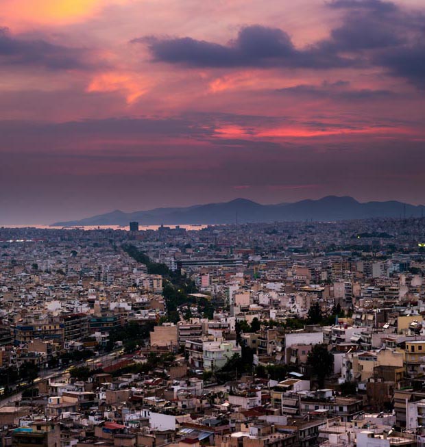 Sunset over Athens